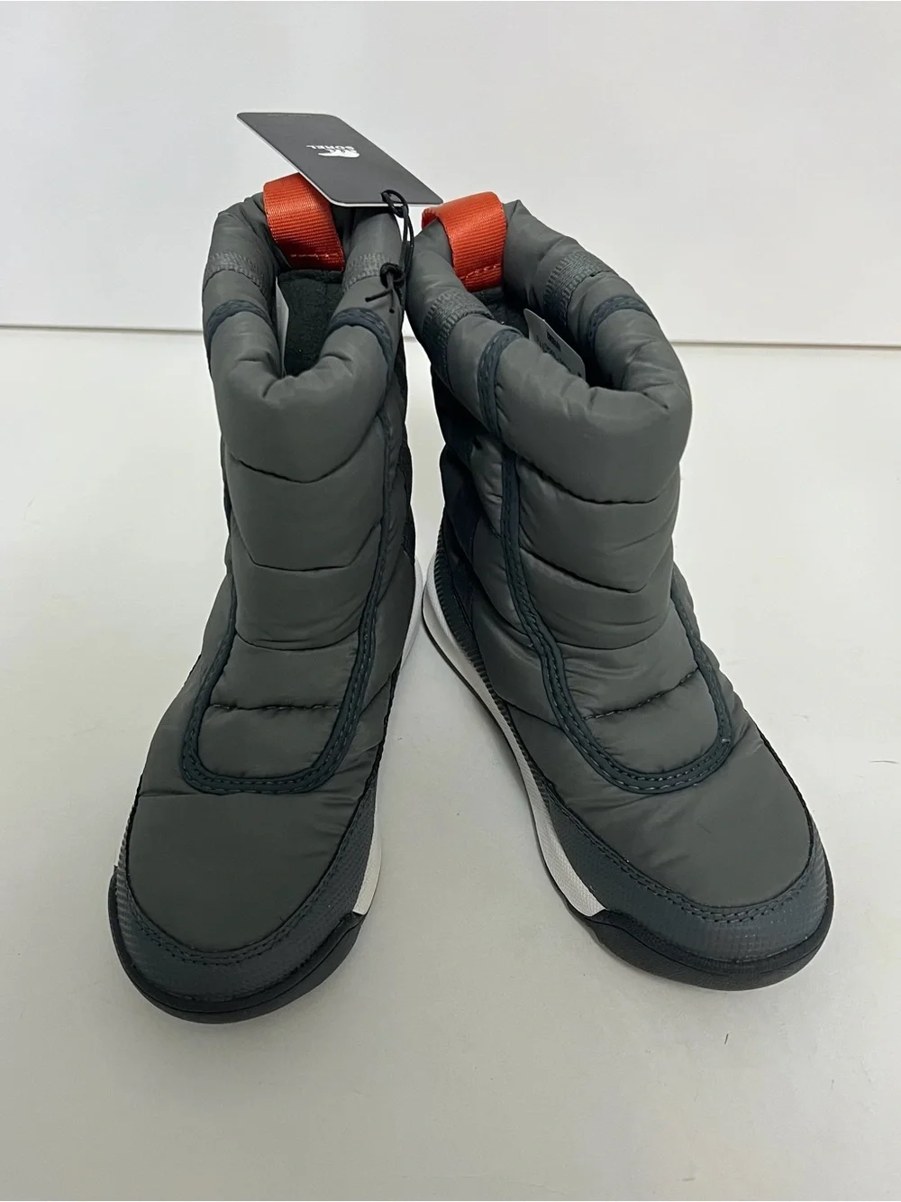 SOREL Whitney II Puffy Waterproof Boot In Olive Quarry & Sea Salt - Reemoly